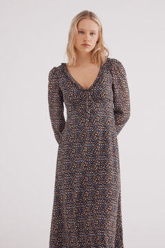 Springfield Vestido midi estampado marino