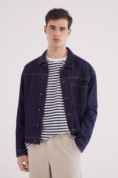 Springfield Playera rayas estampada marfil