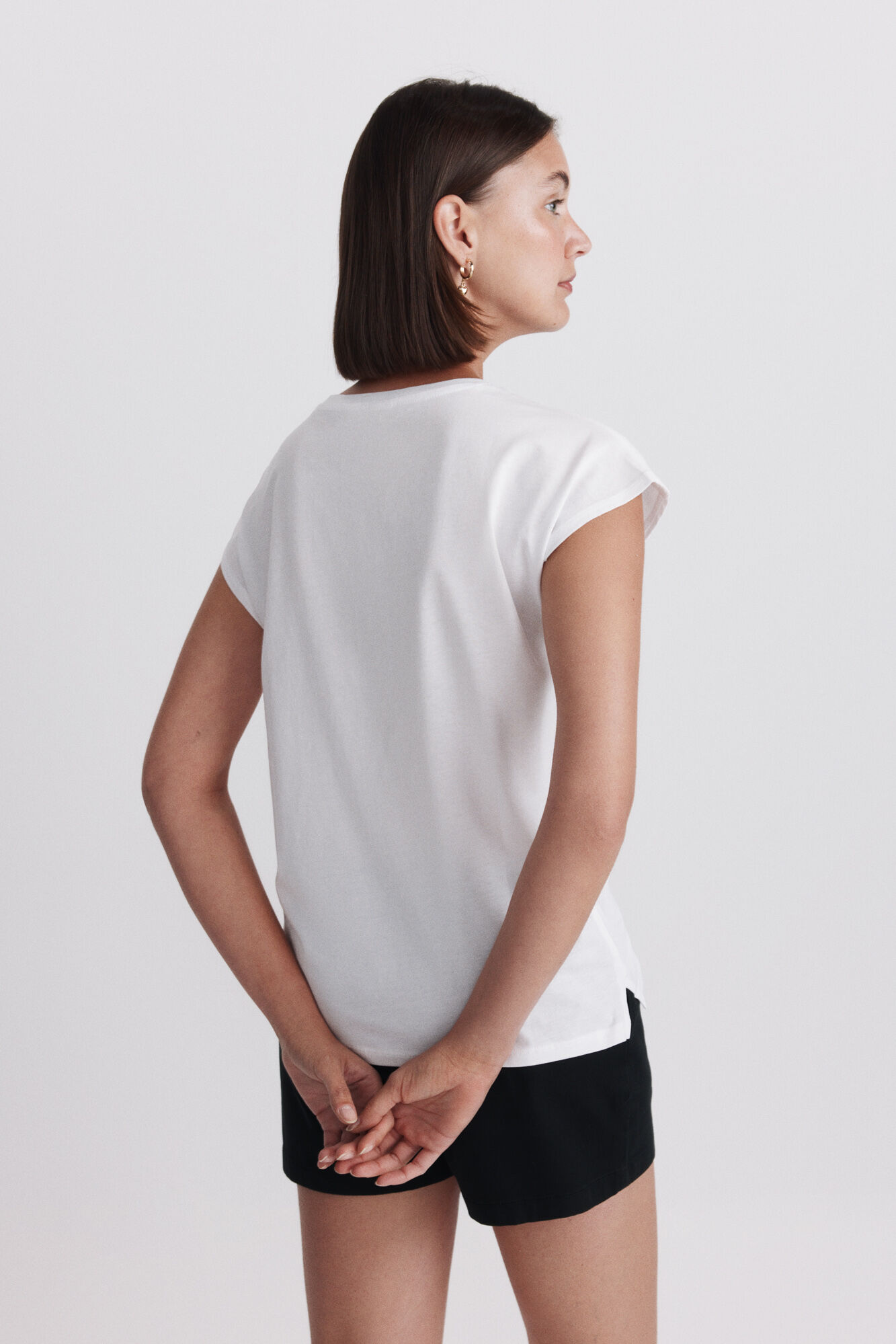 Springfield Playera de crochet de hombro natural