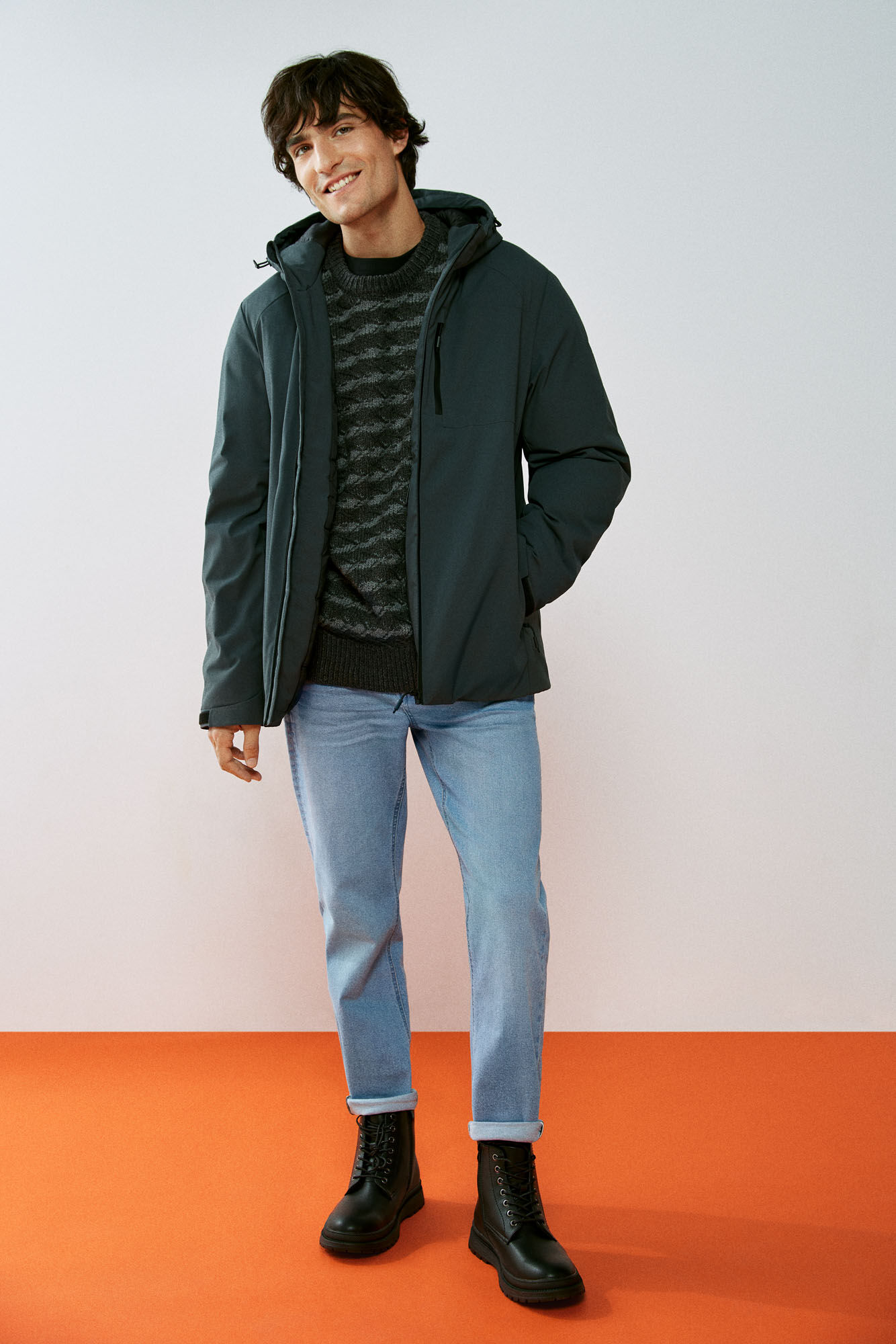 Parka corta t cnica acolchada