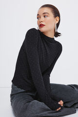 Springfield Playera con diamantes de imitación negro