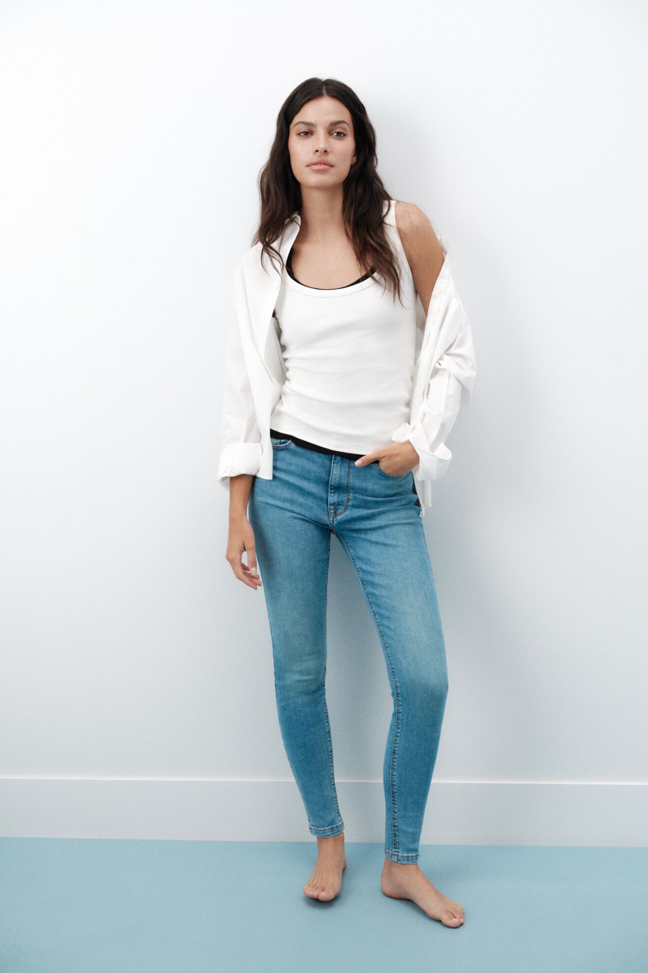 Springfield Jeans skinny de tiro alto