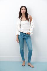 Springfield Jeans skinny de tiro alto azul