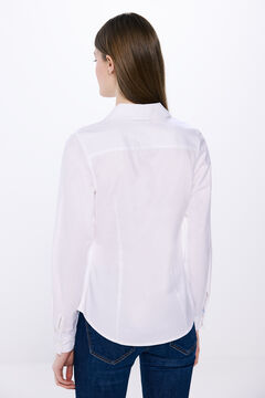 Springfield Camisa oxford escote pico estampado