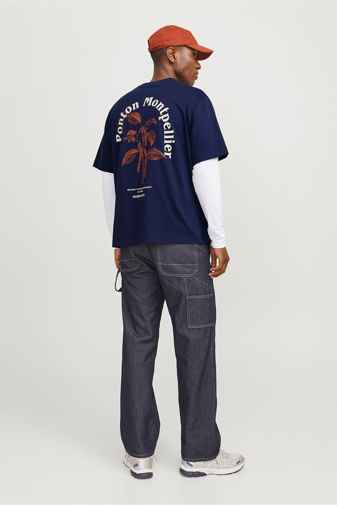 Jack & Jones Camiseta back print marino