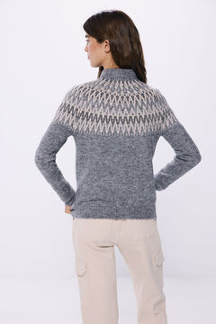 Springfield Suéter jacquard lurex tachuelas gris