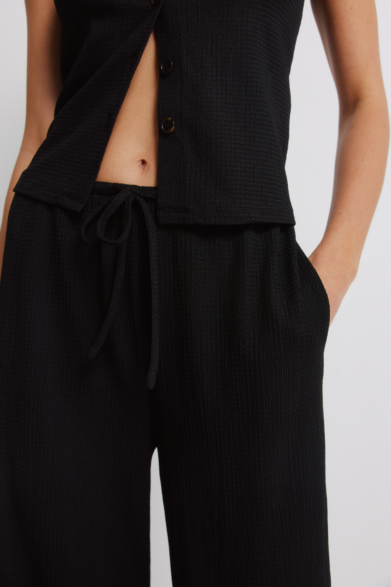 Springfield Pantal&oacute;n largo holgado negro