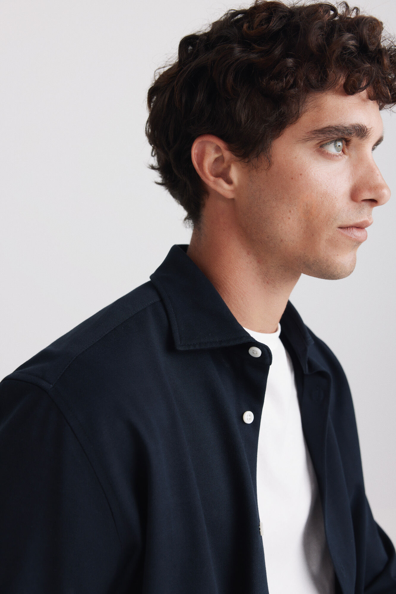 Springfield Camisa performance comfort quick dry y non-iron azul