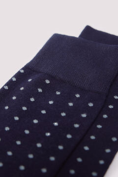 Springfield Calcetín jacquard lunares azul