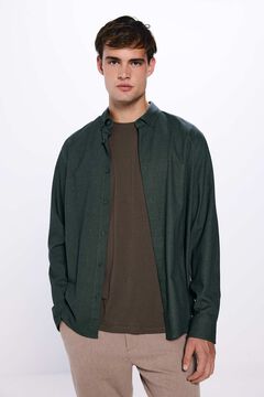 Springfield Camisa dobby bicolor verde
