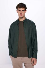 Springfield Camisa dobby bicolor verde
