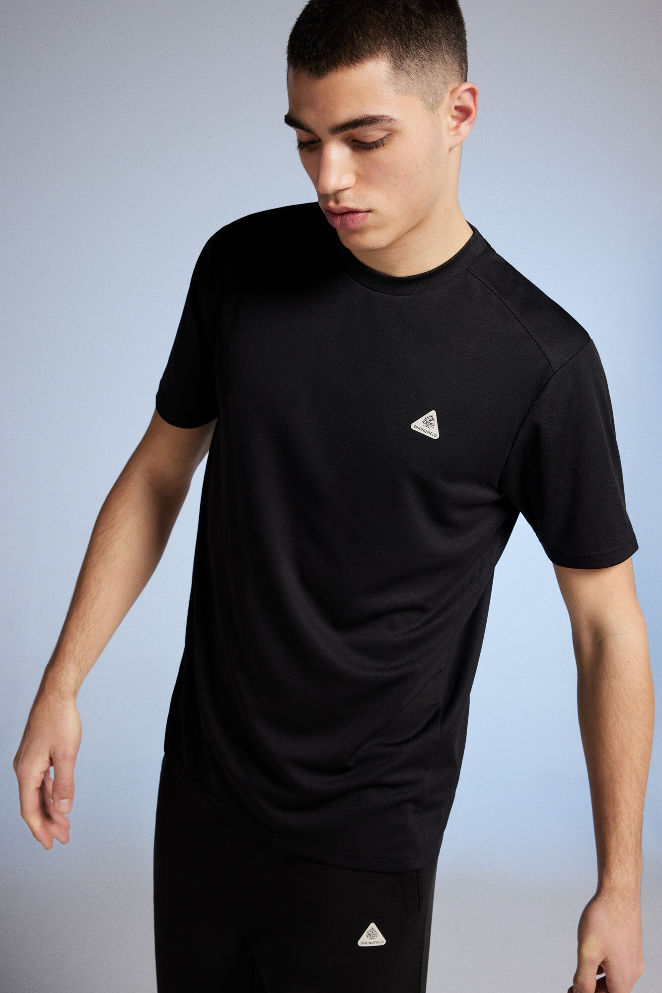 Springfield Playera outdoor mesh negro
