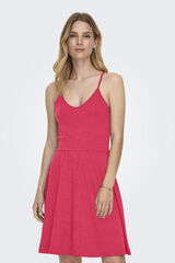 Only Vestido corto tirantes fucsia
