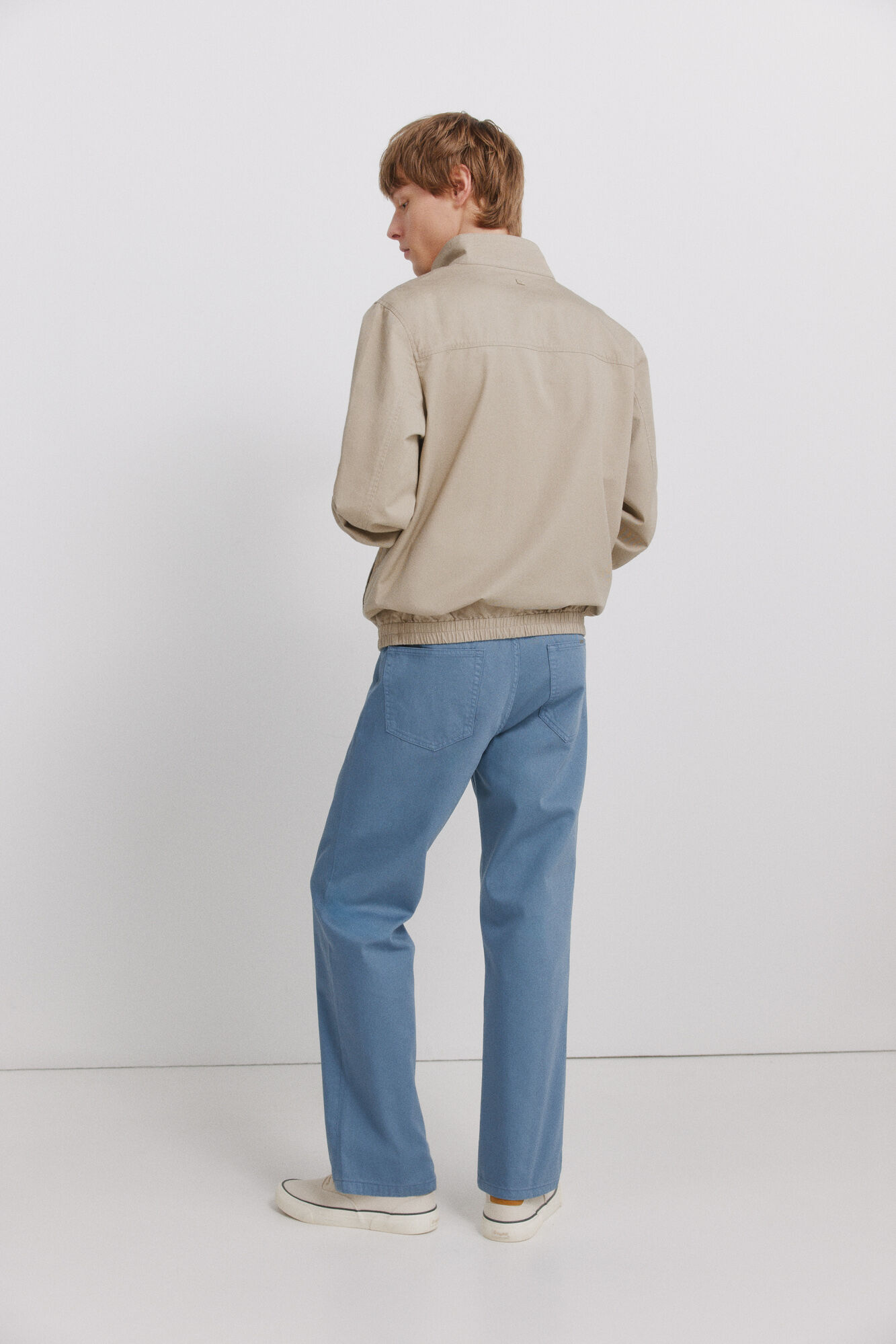 Springfield Pantal&oacute;n 5 bolsillos lavado straight fit azul