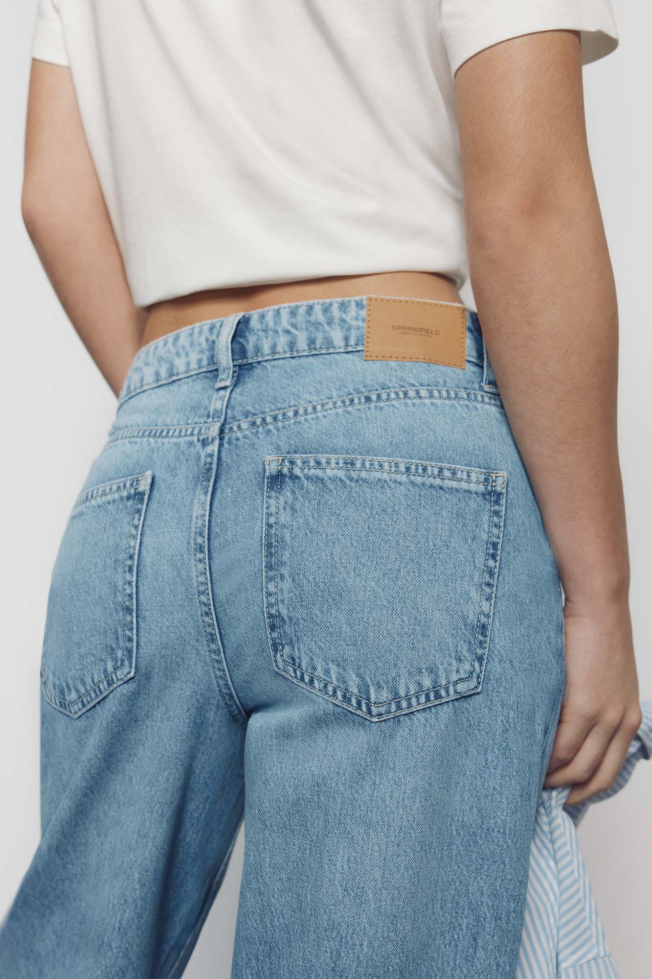 Springfield Jeans anchos azul tinta