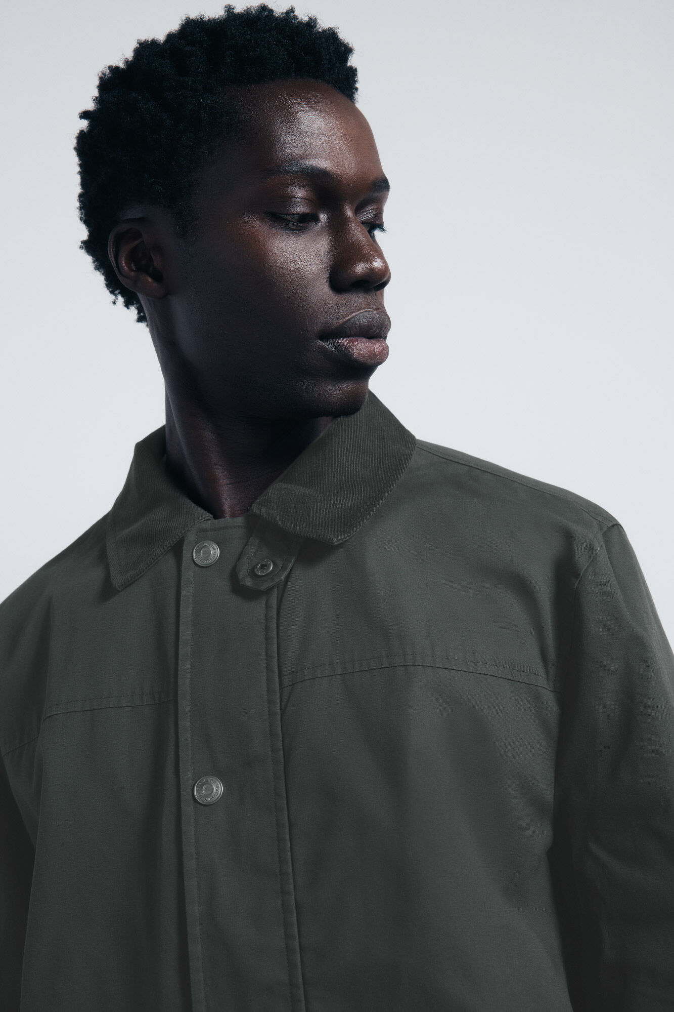 Springfield Parka corta cuello pana khaki