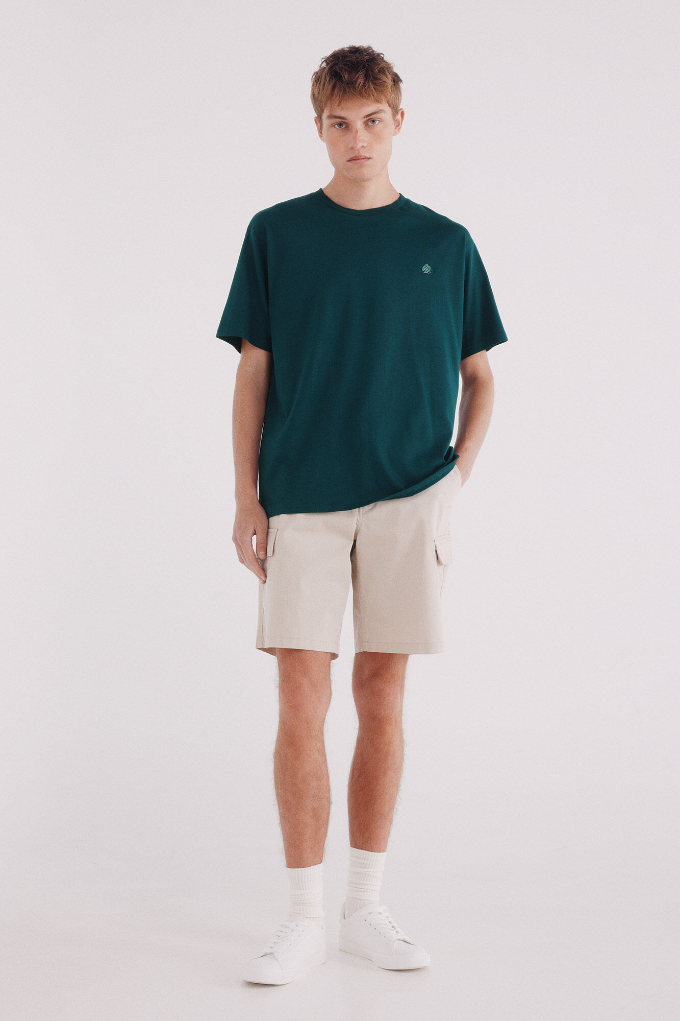 Springfield Camiseta b&aacute;sica cuello redondo verde