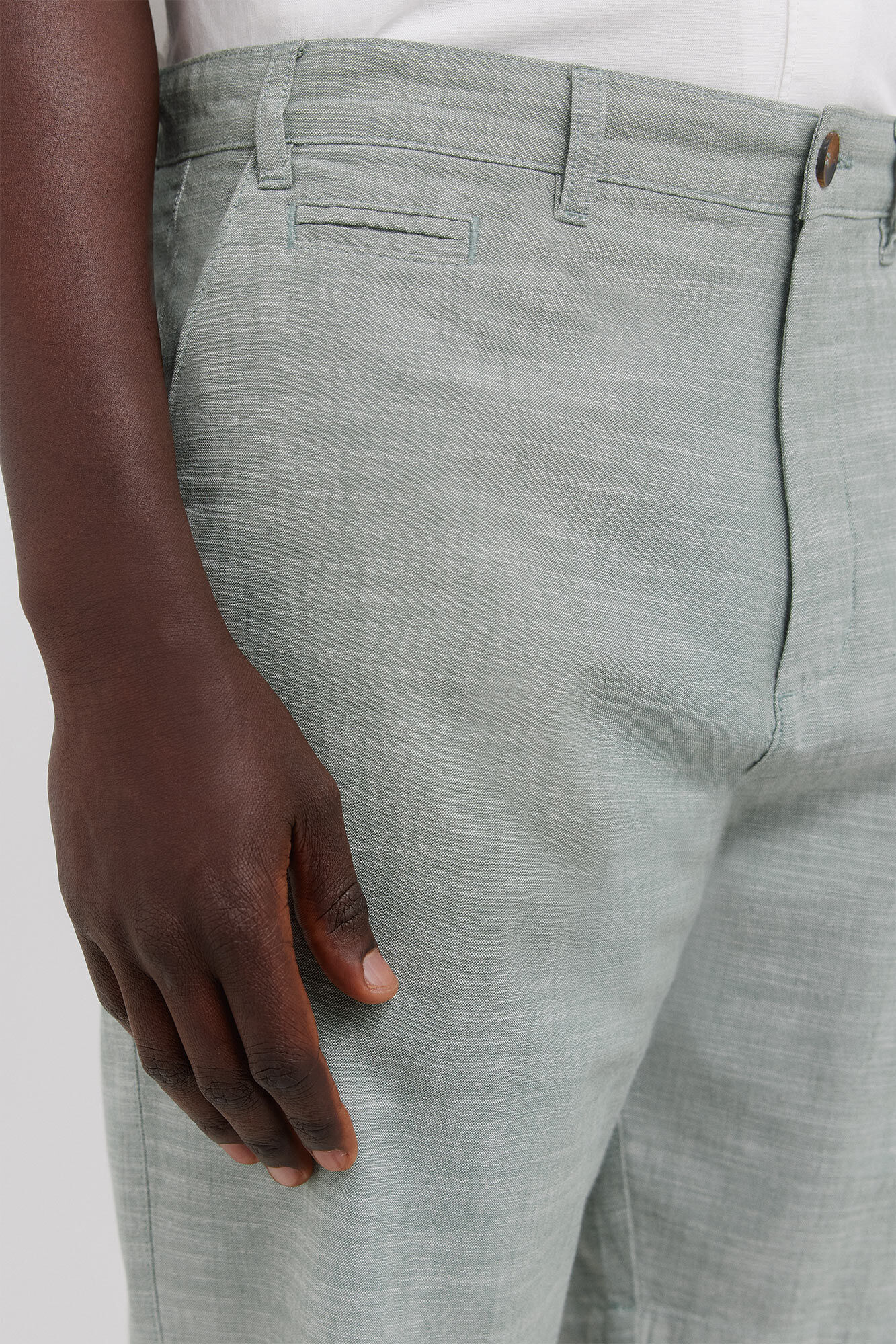 Springfield Bermudas chambray slim fit caza oscuro