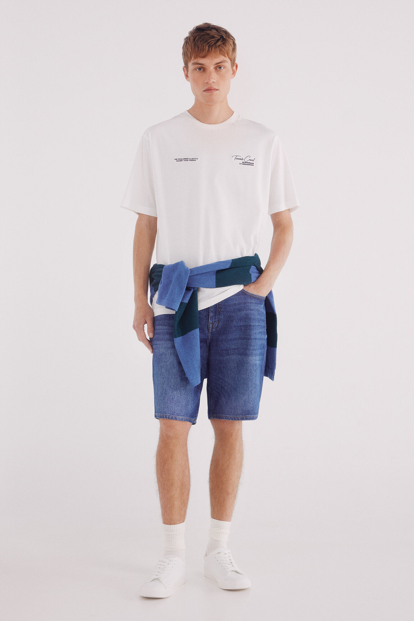 Springfield Camiseta tennis court marfil