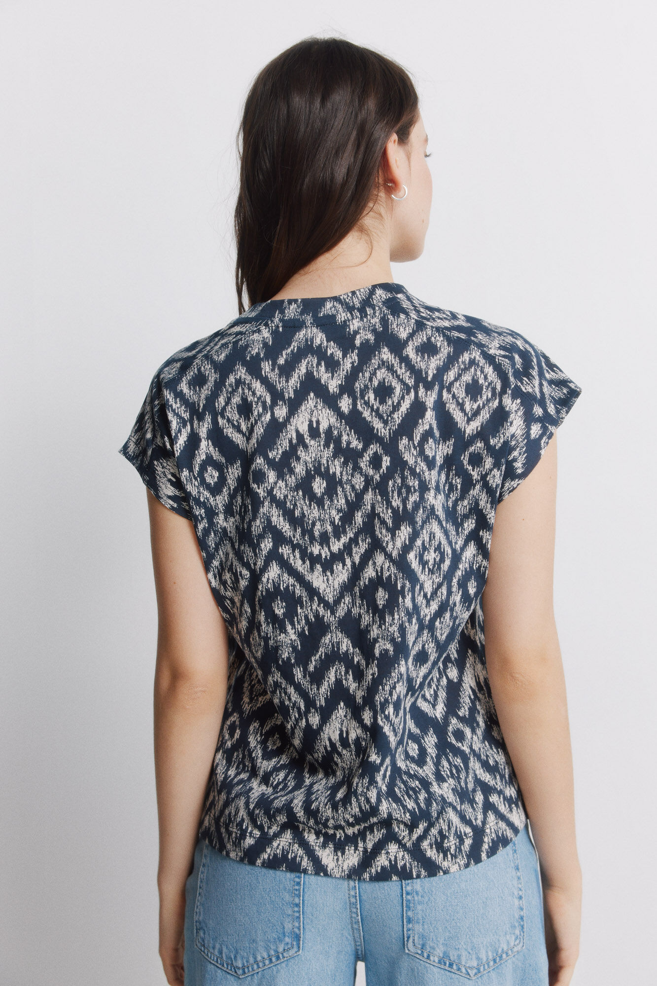 Springfield Playera estampado &eacute;tnico marino