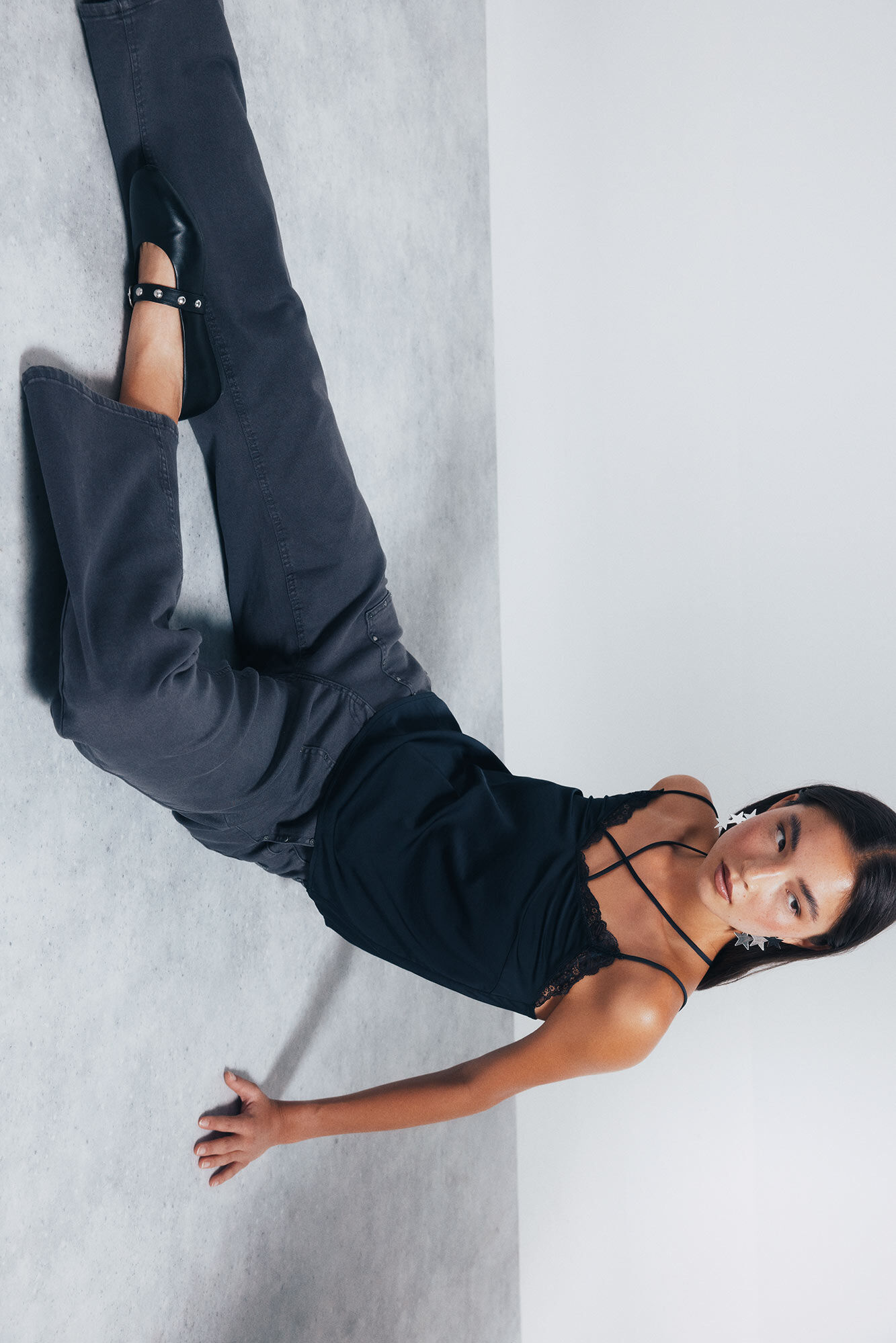 Springfield Jeans culotte tachuelas gris