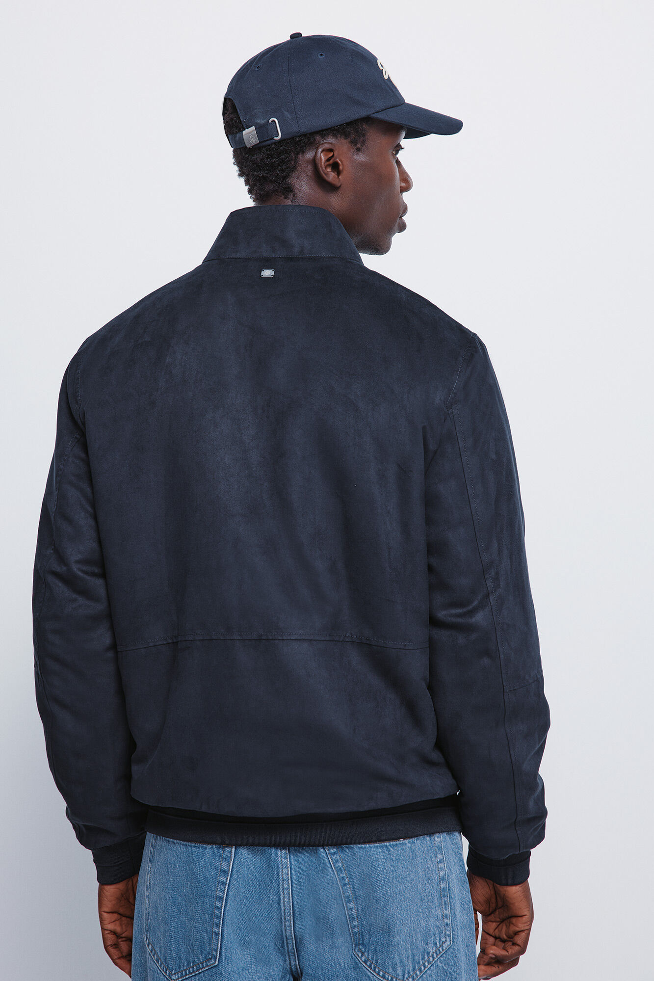 Springfield Chamarra acolchada efecto ante azul