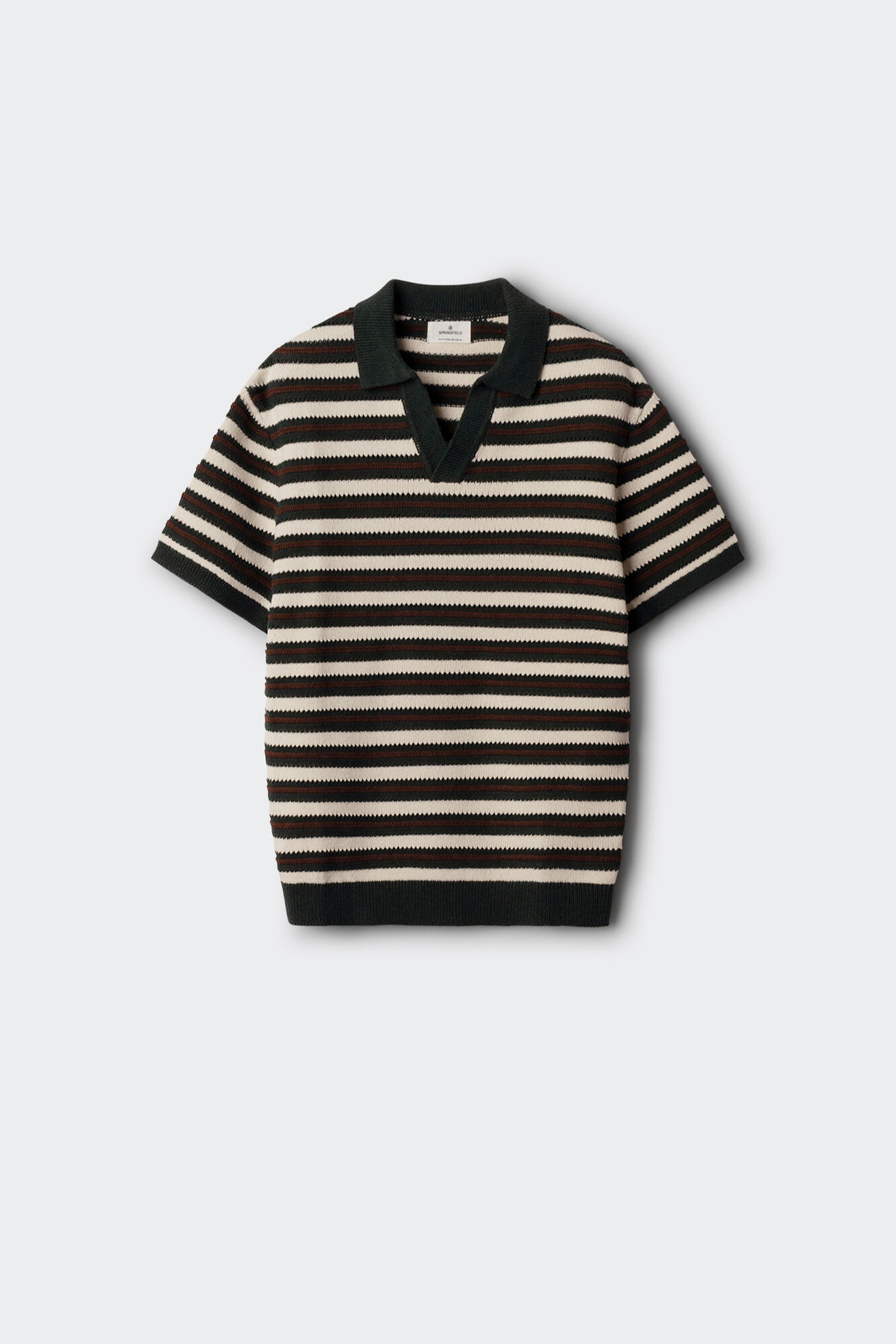 Springfield Polo con estructura de rayas turquesa