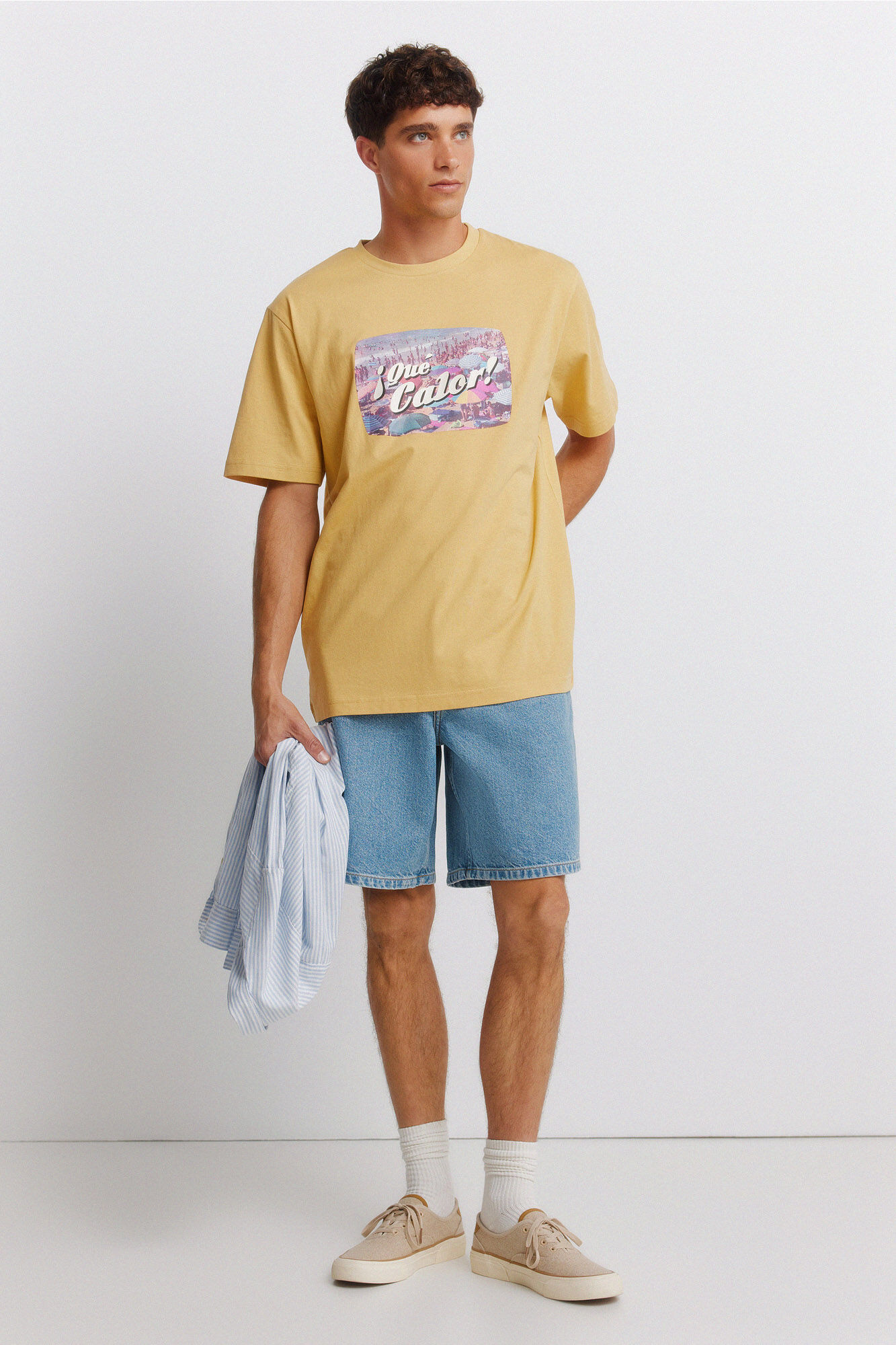 Springfield Playera &iexcl;qu&eacute; calor! amarillo