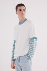 Springfield Playera contraste marfil
