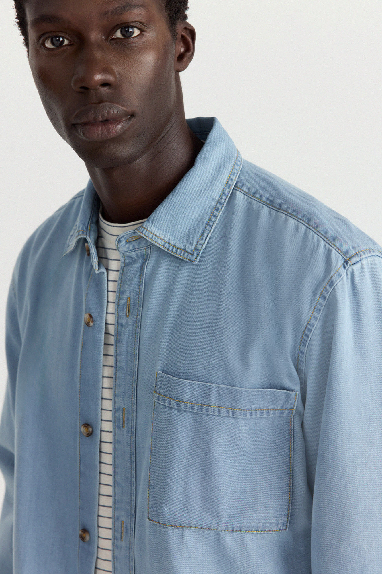 Springfield Camisa overshirt de mezclilla azul