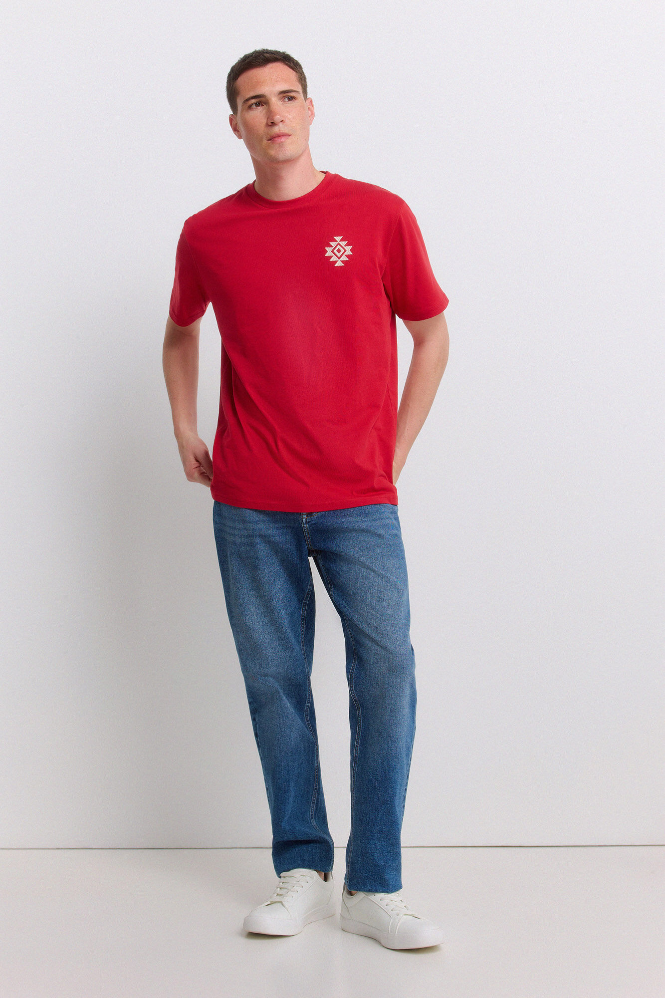 Springfield Playera ethnic red rojo