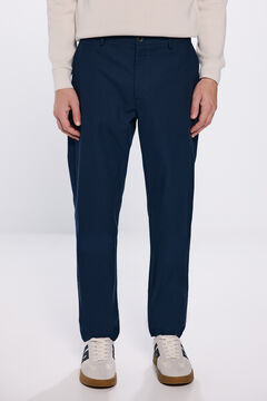 Springfield Pantalón chino vestir estructura bicolor marino