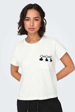 Springfield Playera de manga corta y cuello redondo natural