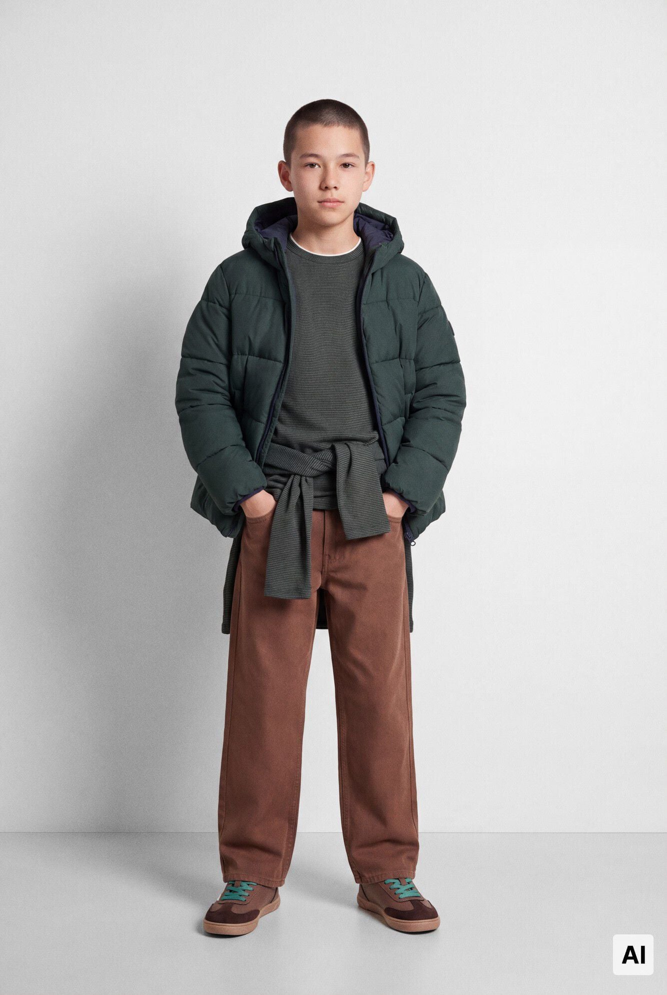 Springfield Kids Chamarra acolchada puffa para ni&ntilde;o verde