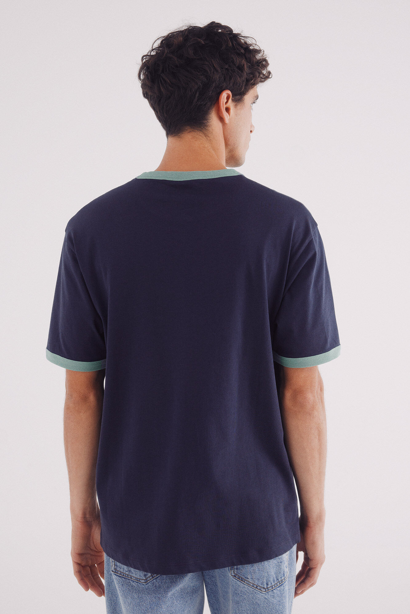 Springfield Playera contraste azul
