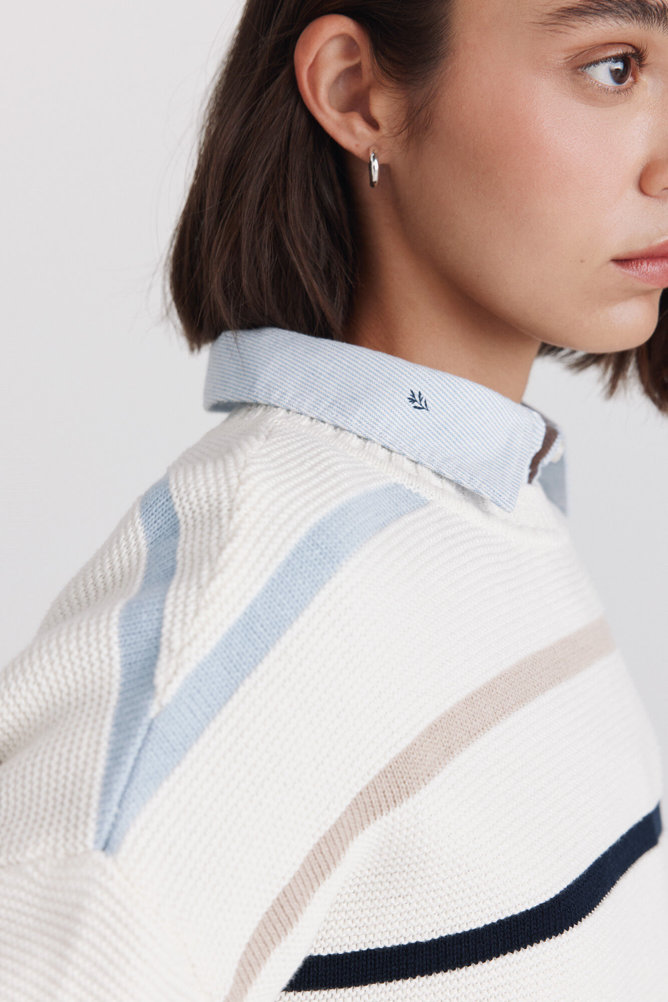 Springfield Jersey de rayas blanco