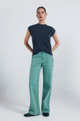 Springfield Jeans culotte tachuelas verde