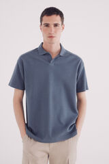 Springfield Polo estructura waffle regular fit azul