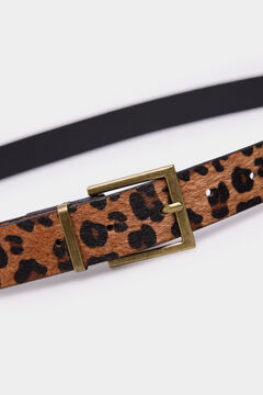 Springfield Cinturón estampado animal negro