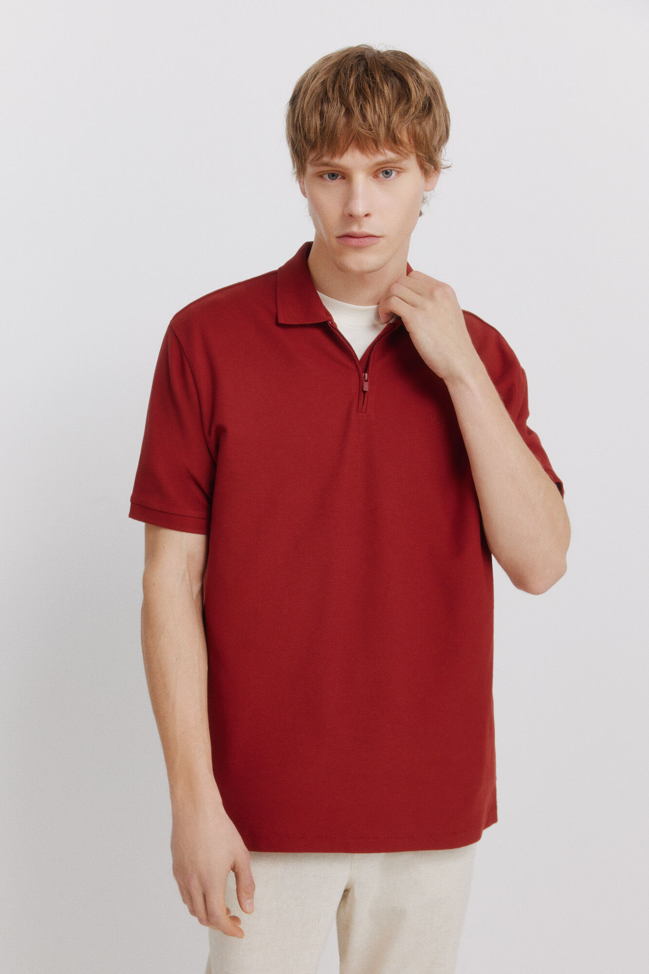 Springfield Polo de piqu&eacute; con cierre regular fit