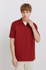Springfield Polo de piqu&eacute; con cierre regular fit naranja