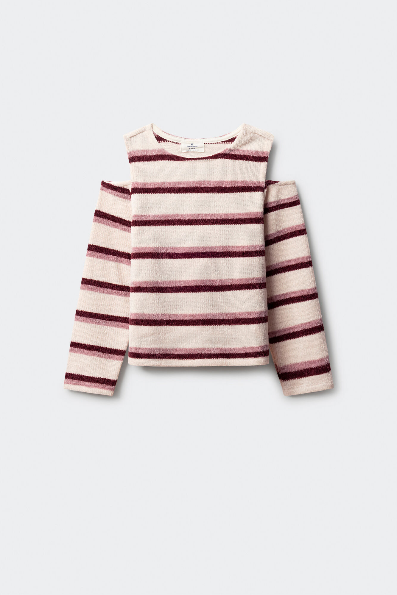 Springfield Kids Playera de chenilla con hombros descubiertos para ni&ntilde;a rosa