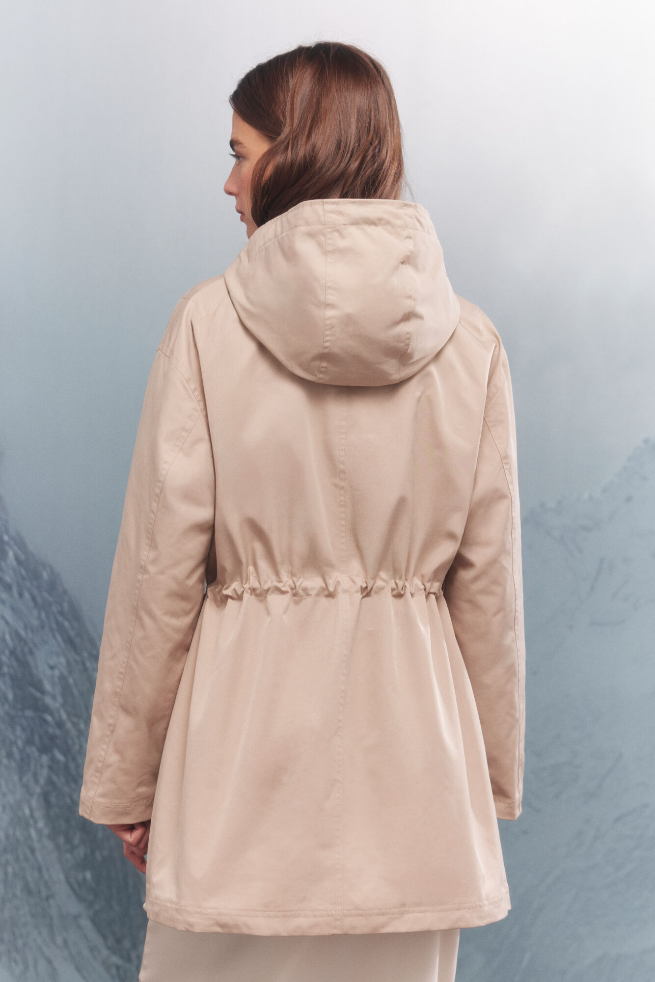 Springfield Parka con capucha repelente al agua 2 en 1 beige