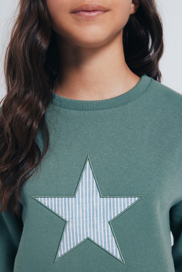 Springfield Kids Sudadera estrella niña caza oscuro