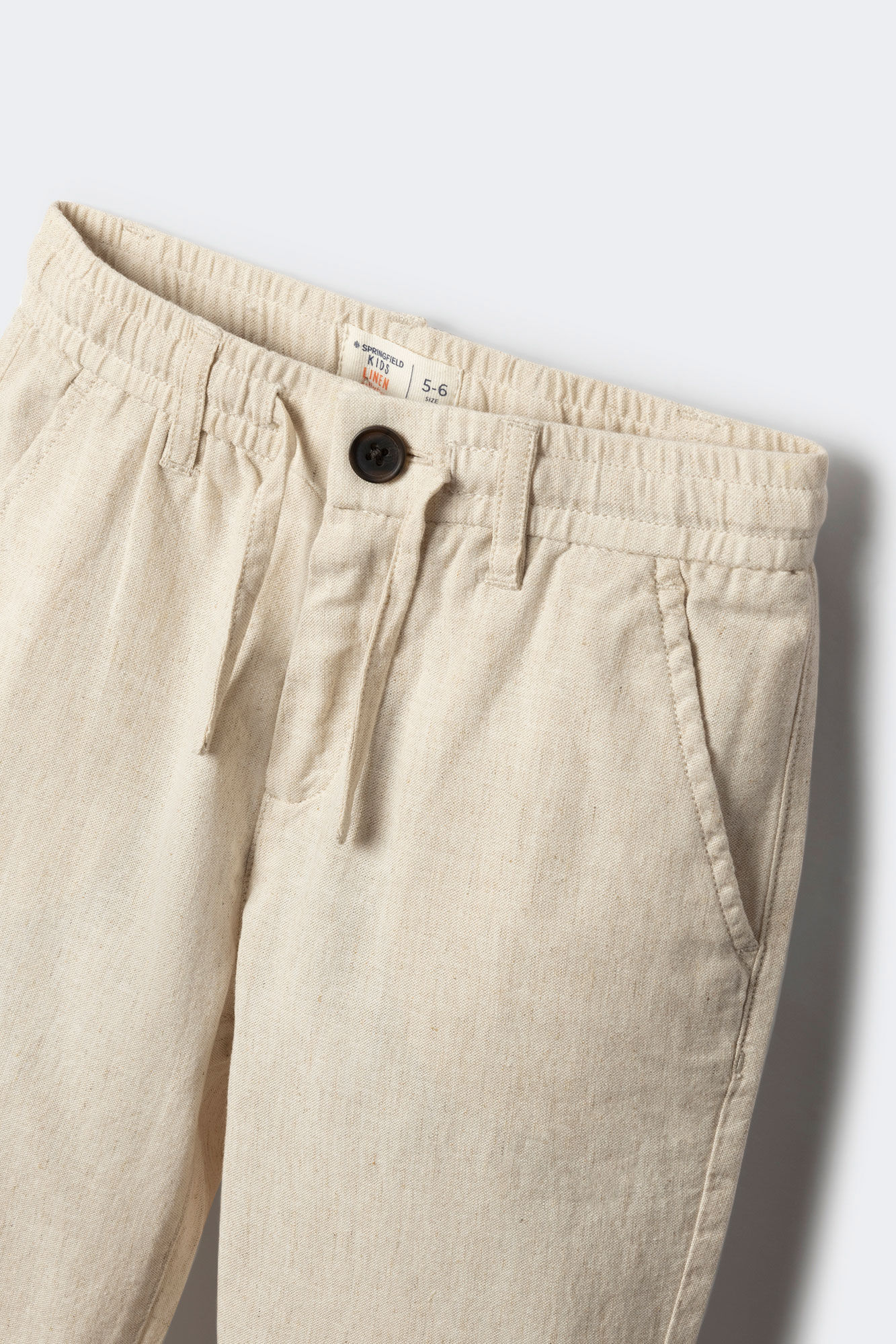 Springfield Kids Pantalon chino lino ni&ntilde;o blanco