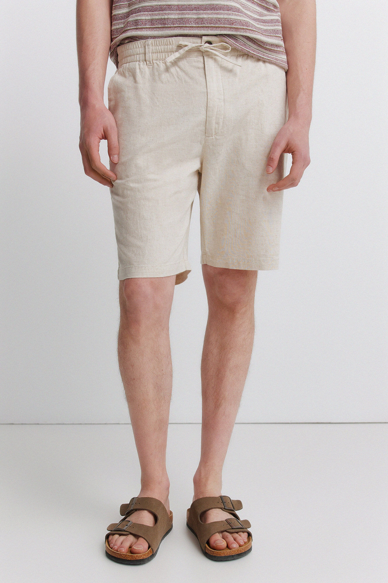 Springfield Bermudas de lino comfort slim fit
