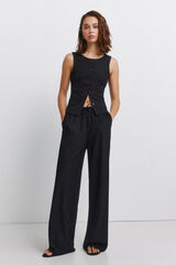 Springfield Pantal&oacute;n largo holgado de estructura negro