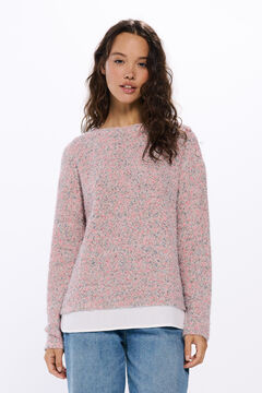 Springfield Playera chenilla combinada botones hombro rosa