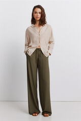 Springfield Pantal&oacute;n largo holgado de estructura kaki