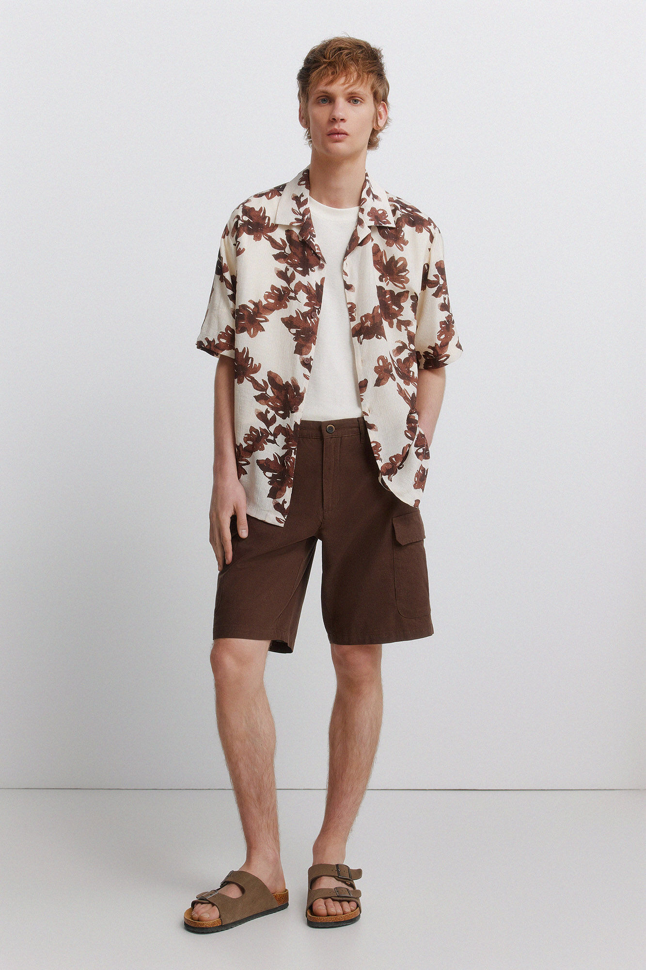 Springfield Bermudas cargo de lino comfort fit